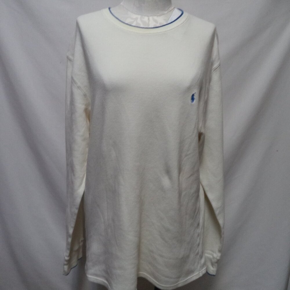 Polo Ralph Lauren knit Thermal Sleep shirt 100% Cotton cream Size Sz X Large XL